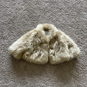 Janie and Jack Fur Jqcket. 6-12 months.